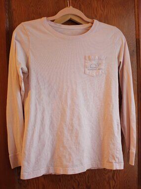 Pink Long Sleeve Vineyard Vines Tee Vintage Beach Whale